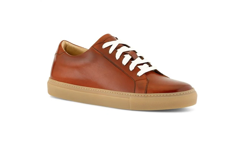 DRESS SNEAKER IN BROWN WITH GUMSOLE – Leather LK