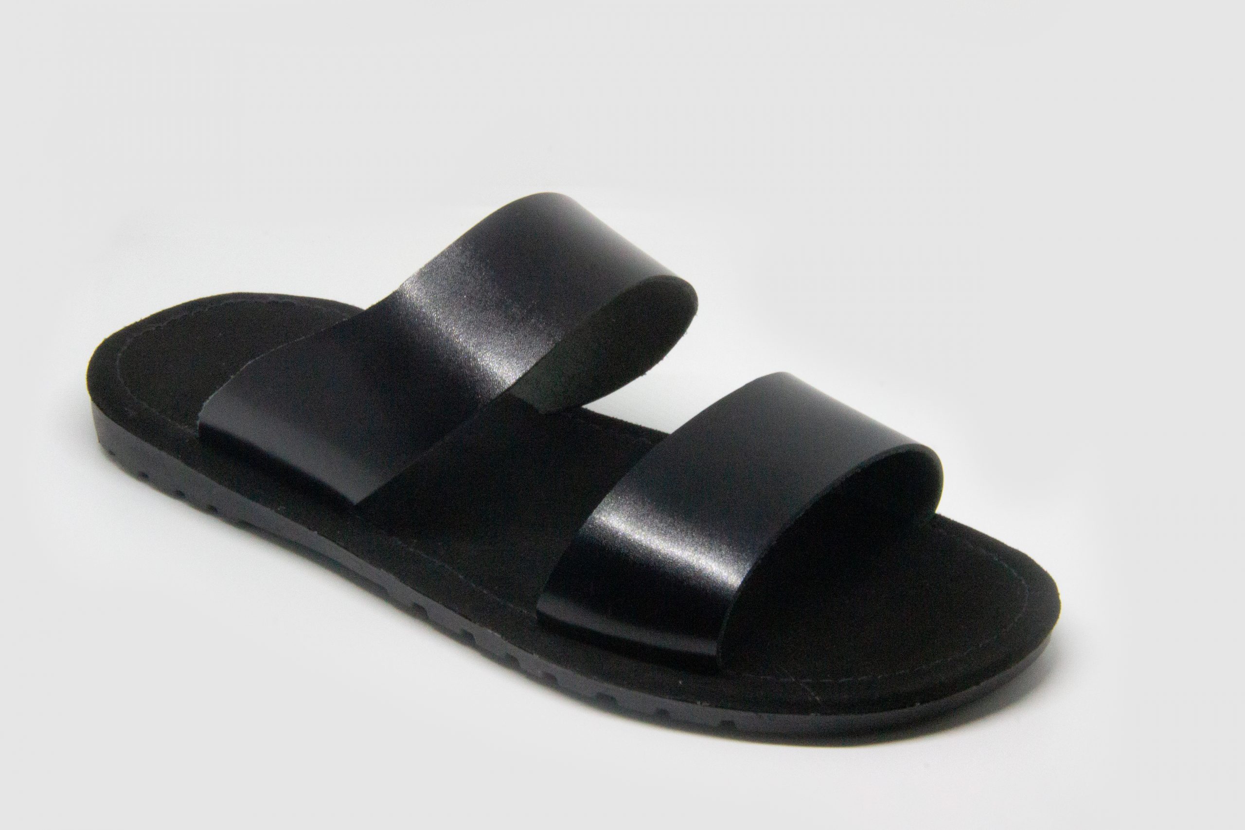 Men’s Leather Black Slipper – Leather LK