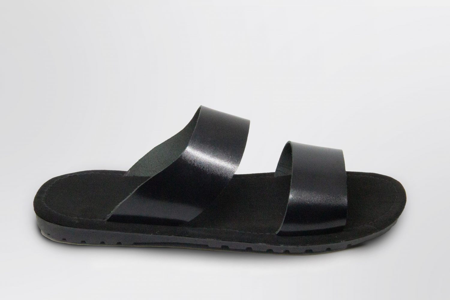 Men’s Leather Black Slipper – Leather LK